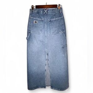 RARE Y2K Utility Maxi Jean Skirt